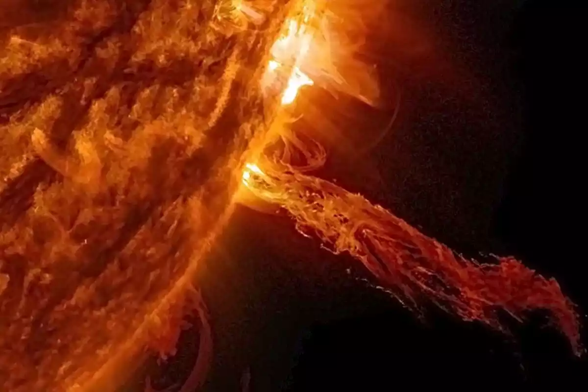 Imagen del sol captada por el observatorio de la NASA