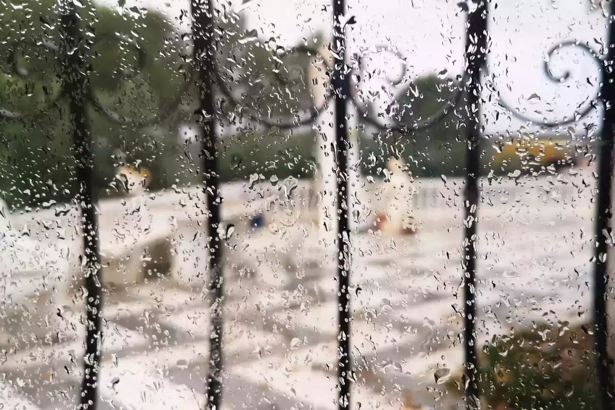 Imagen de un día de lluvia en L'Olleria, Valencia