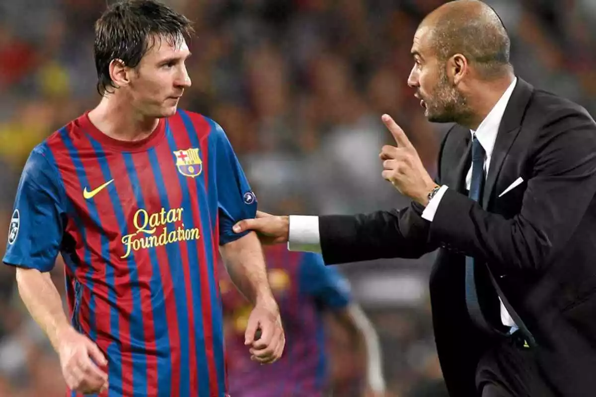 Messi con Pep Guardiola