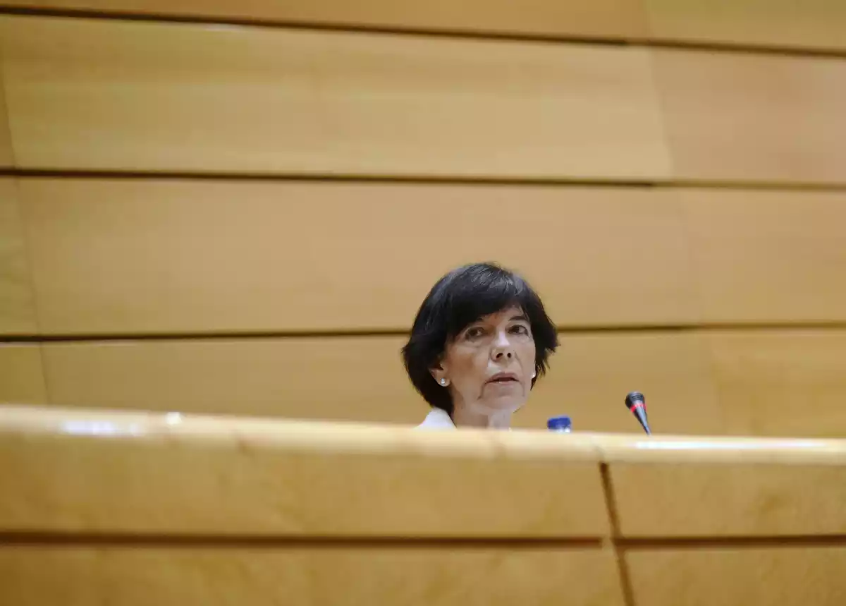 La ministra Isabel Celaá en su comparecencia en el Senado del 4 de junio del 2020