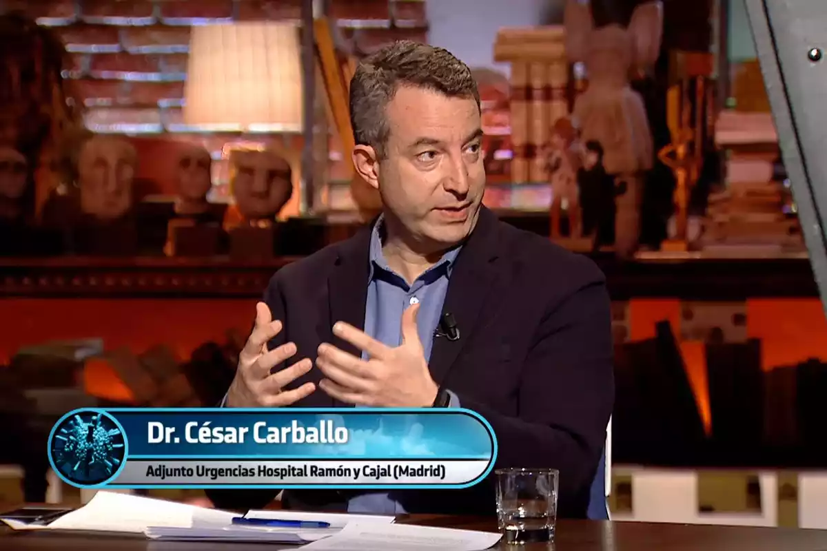 El doctor César Carballo en una intervención en el programa de Cuatro Horizonte Informe Covid