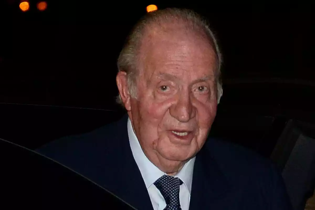 El rey Juan Carlos en el entierro de Placido Arango el 17 de febrero de 2020 en Madrid